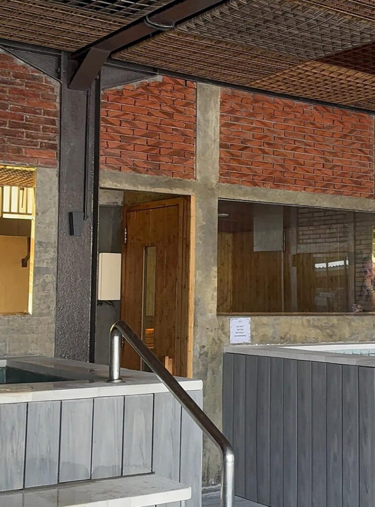 Ice plunge contrast therapy at AMO Baths Canggu Bali