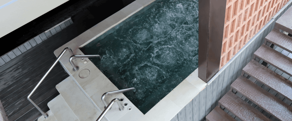 Bathhouse spa Canggu — ice bath and sauna area at AMO